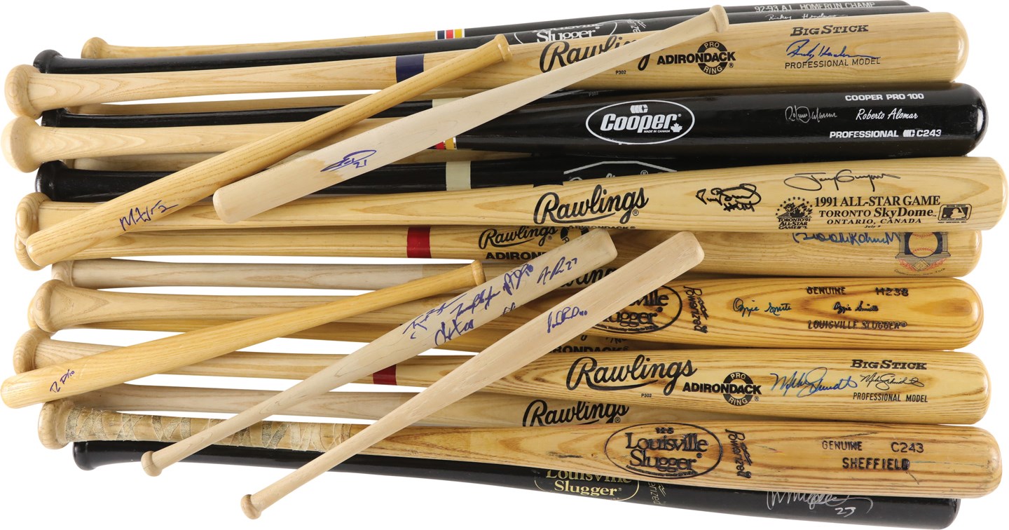 - Hall of Famers and Stars Signed Bat Collection (30+)