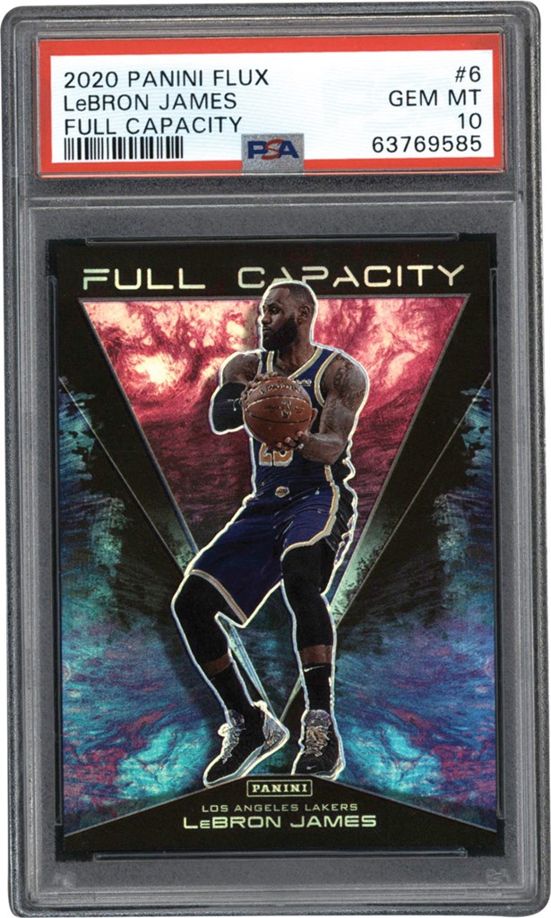 020 Panini Flux Basketball 6 LeBron James Full Capacity Card PSA GEM