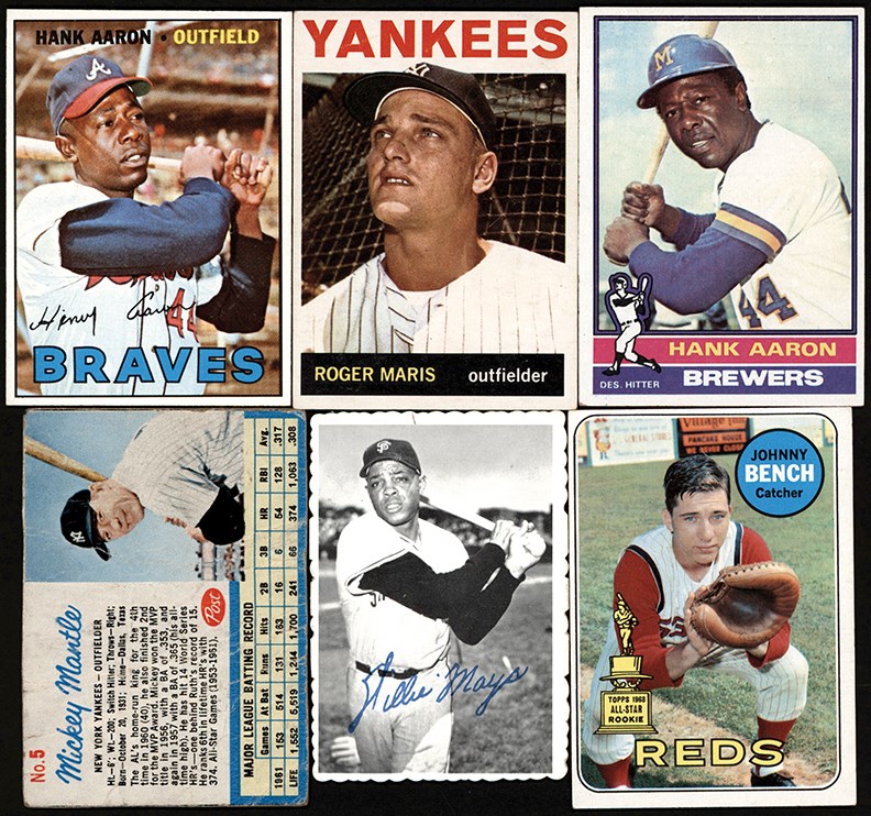 950-1979 Baseball Star Card Collection (85) w/Aaron, Mantle, & Mays