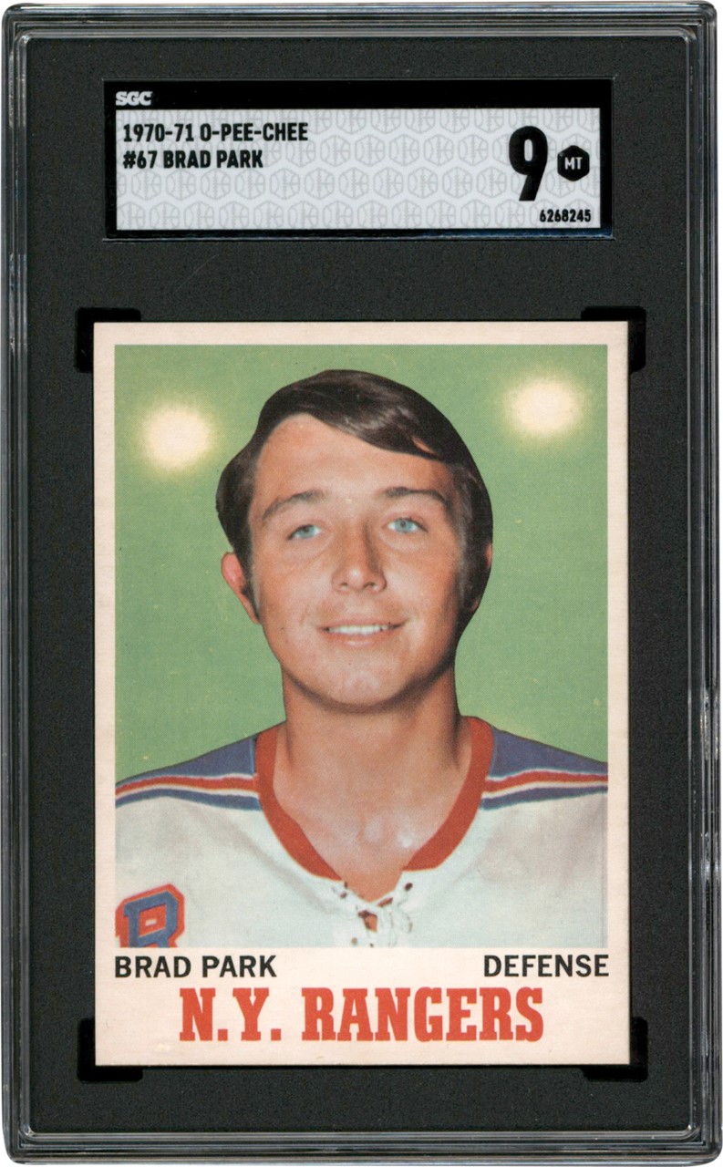 Hockey Cards - 1970-71 O-Pee-Chee #67 Brad Park Rookie SGC MINT 9