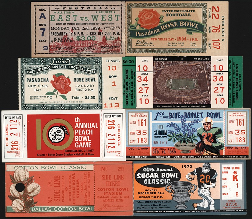 - 1939-2019 College Football Bowl Game Ticket Collection (141)