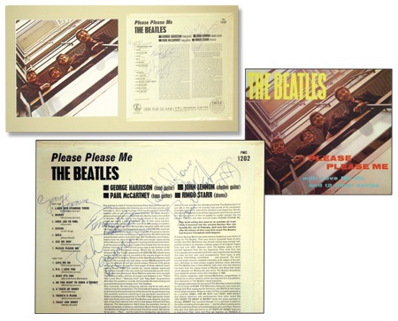 Beatles Autographs - The Beatles Signed Please Please Me Album