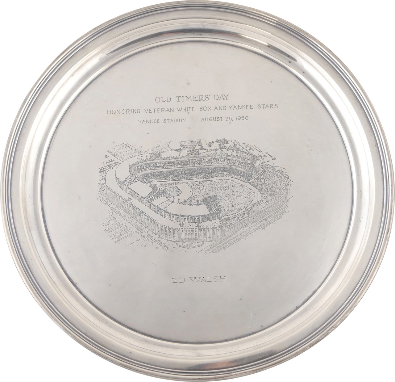 - 1956 Ed Walsh Old Timer's Day Sterling Silver Tray