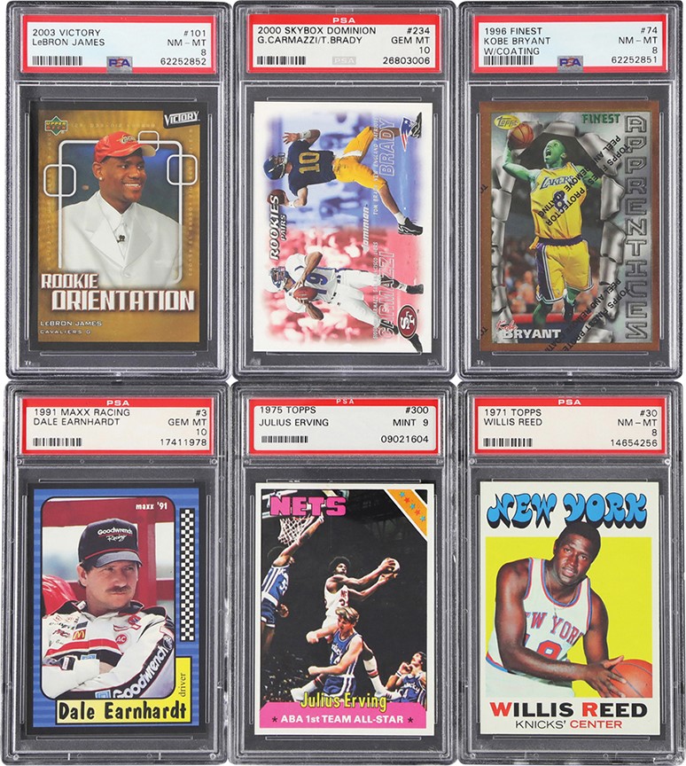 1911-2015 Multi-Sport Card Collection w/PSA 10s & Kobe Bryant Rookie (25) All PSA