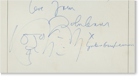 Beatles Autographs - John Lennon Autographed Calendar Page (13x9)