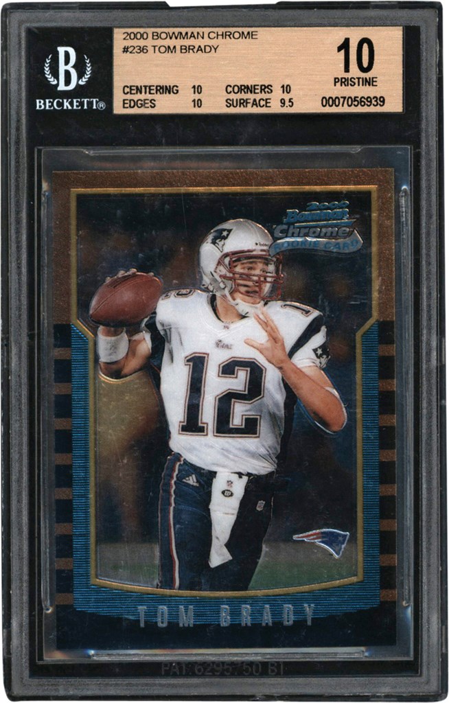 2000 Bowman Chrome Football #236 Tom Brady Rookie Card BGS PRISTINE 10