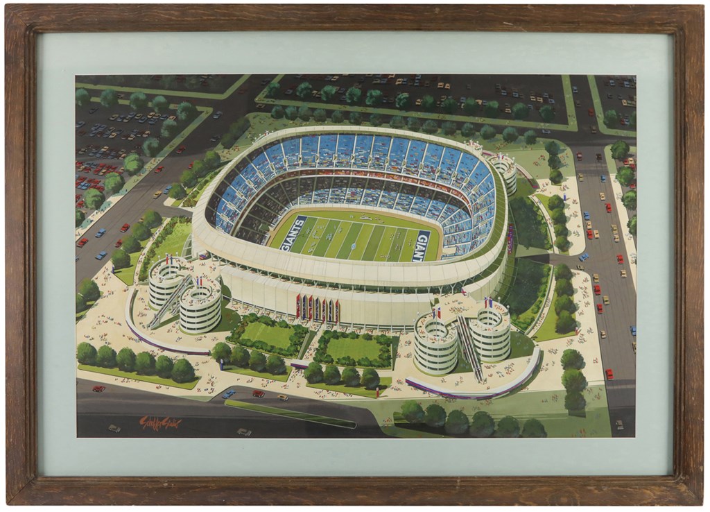- Enormous 1972 Architect's Rendering for Giants Stadium at the Meadowlands