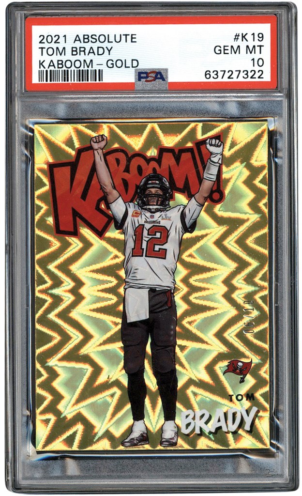 21 Absolute Football Kaboom! Gold #K19 Tom Brady #06/10 PSA GEM MINT 10