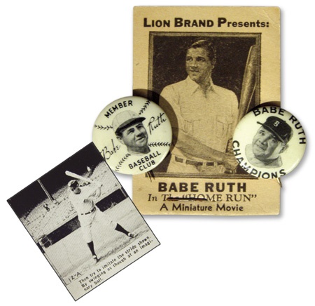 Babe Ruth - Babe Ruth Flipbook & Two Pins