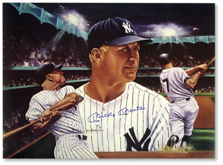 Mickey Mantle At Night Signed Prints by Robert S. Simon (7)