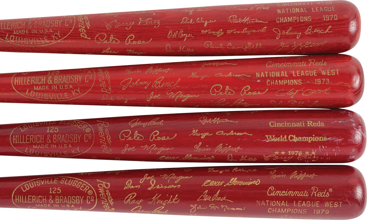 - 1970s Cincinnati Reds Red Bat Collection (4)