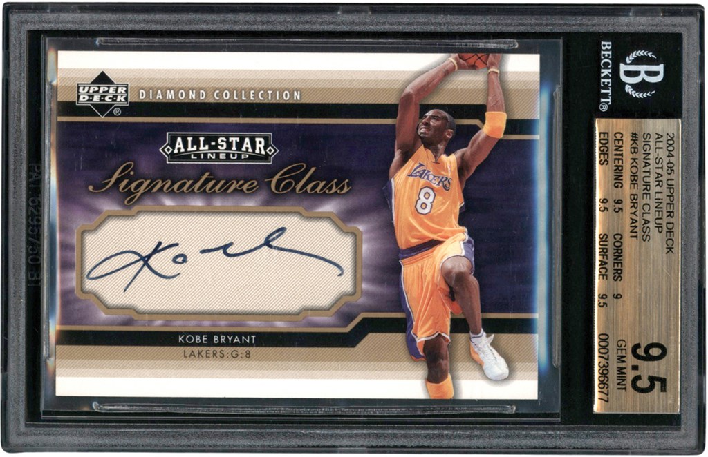 - 004-2005 Upper Deck All-Star Lineup Signature Class #KB Kobe Bryant Autograph Card BGS Gem Mint 9.5 - Auto 10