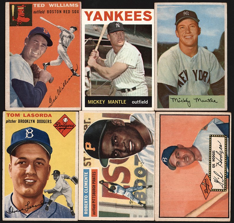 - 1948-1964 Topps & Bowman Hall of Fame Collection (35) w/Mickey Mantle