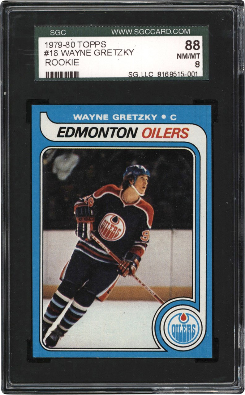 Hockey Cards - 1979-80 Topps #18 Wayne Gretzky Rookie SGC NM-MT 8