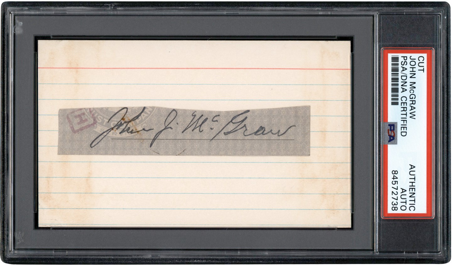 Baseball Autographs - John McGraw Cut Signature (PSA)