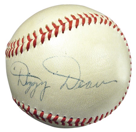 Single Signed Baseballs - Near Mint Dizzy Dean Single Signed Baseball