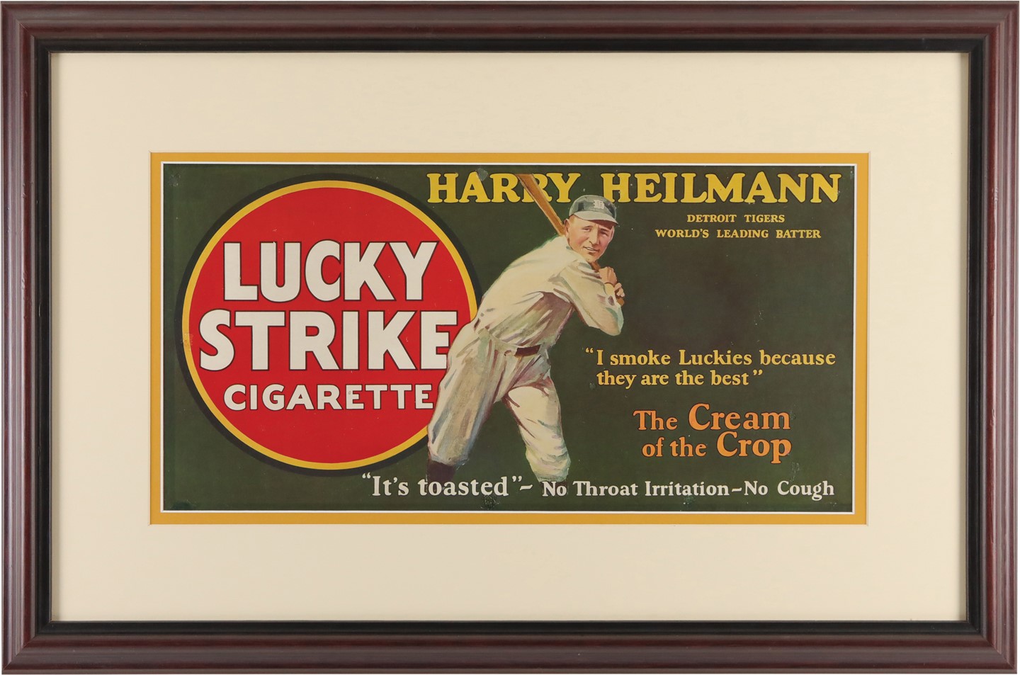- 1928 Harry Heilmann Lucky Strike Advertising Sign