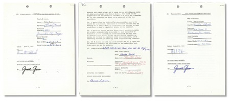 Baseball Autographs - Baseball Legends Signed Sports Challenge Contracts (8)