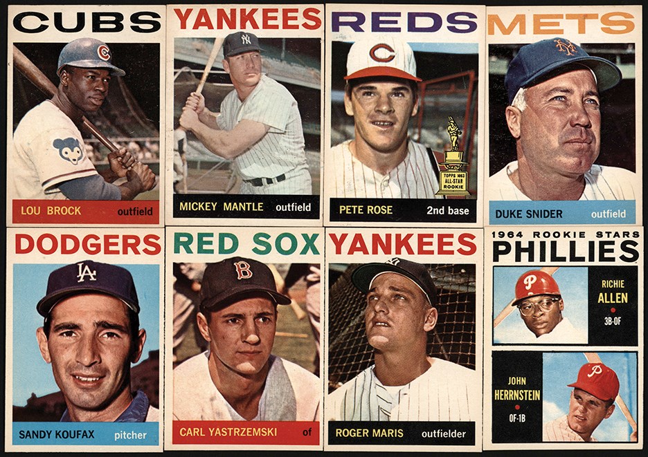 - 1964 Topps Baseball Collection (380+) Loaded w/Hall of Famers