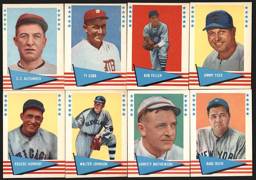 - 1961 Fleer Baseball Series 1 Near Complete Set (84/88) w/Duplicates (265 Total)
