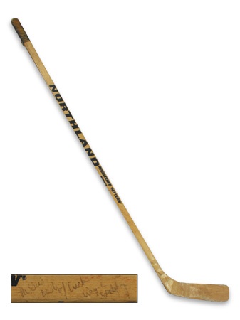 1978-79 Wayne Gretzky Game Used WHA Northland Rookie Stick