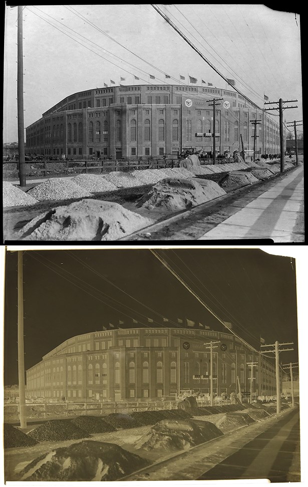 The Brown Brothers Photograph Collection - Circa 1923 Yankee Stadium Original Film Negative w/Two Vintage Prints