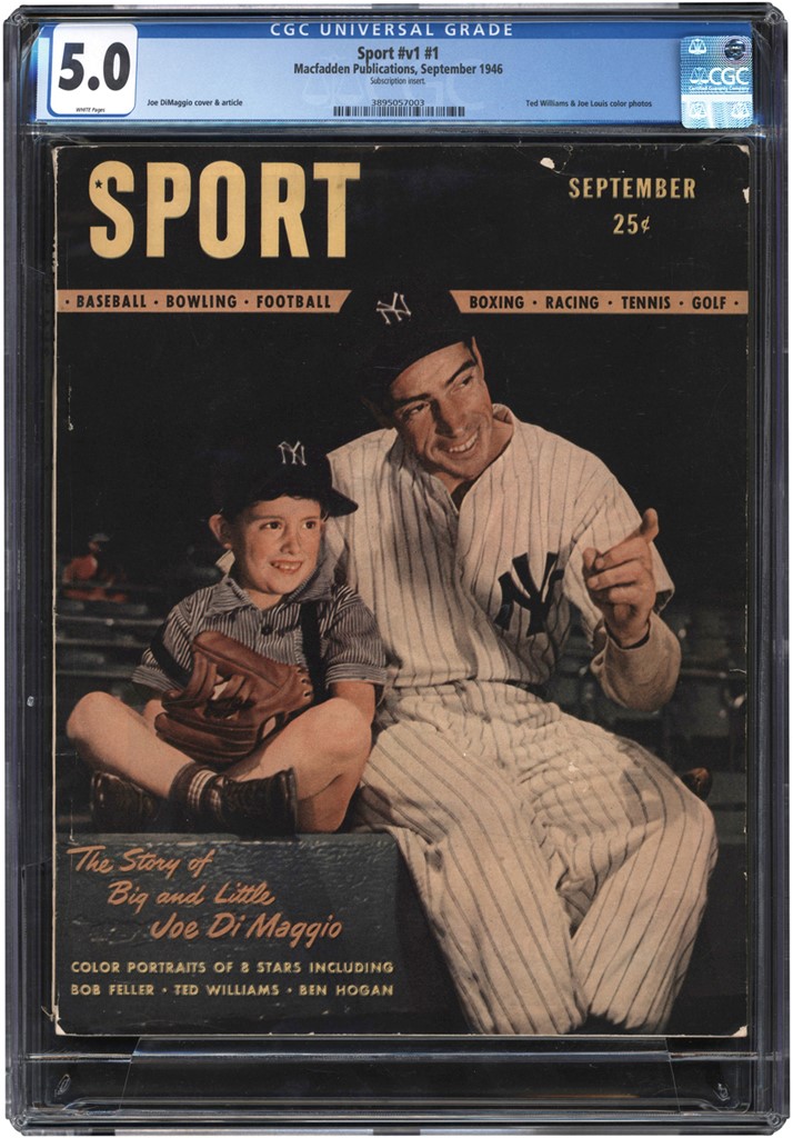 - Sport #v1 #1 September 1946 Joe DiMaggio Cover Graded CGC 5.0