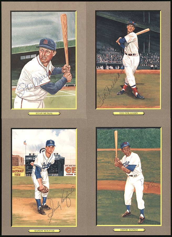 Baseball Autographs - 1985-1995 Perez-Steele Great Moments Signed Collection (41) w/Ted Williams