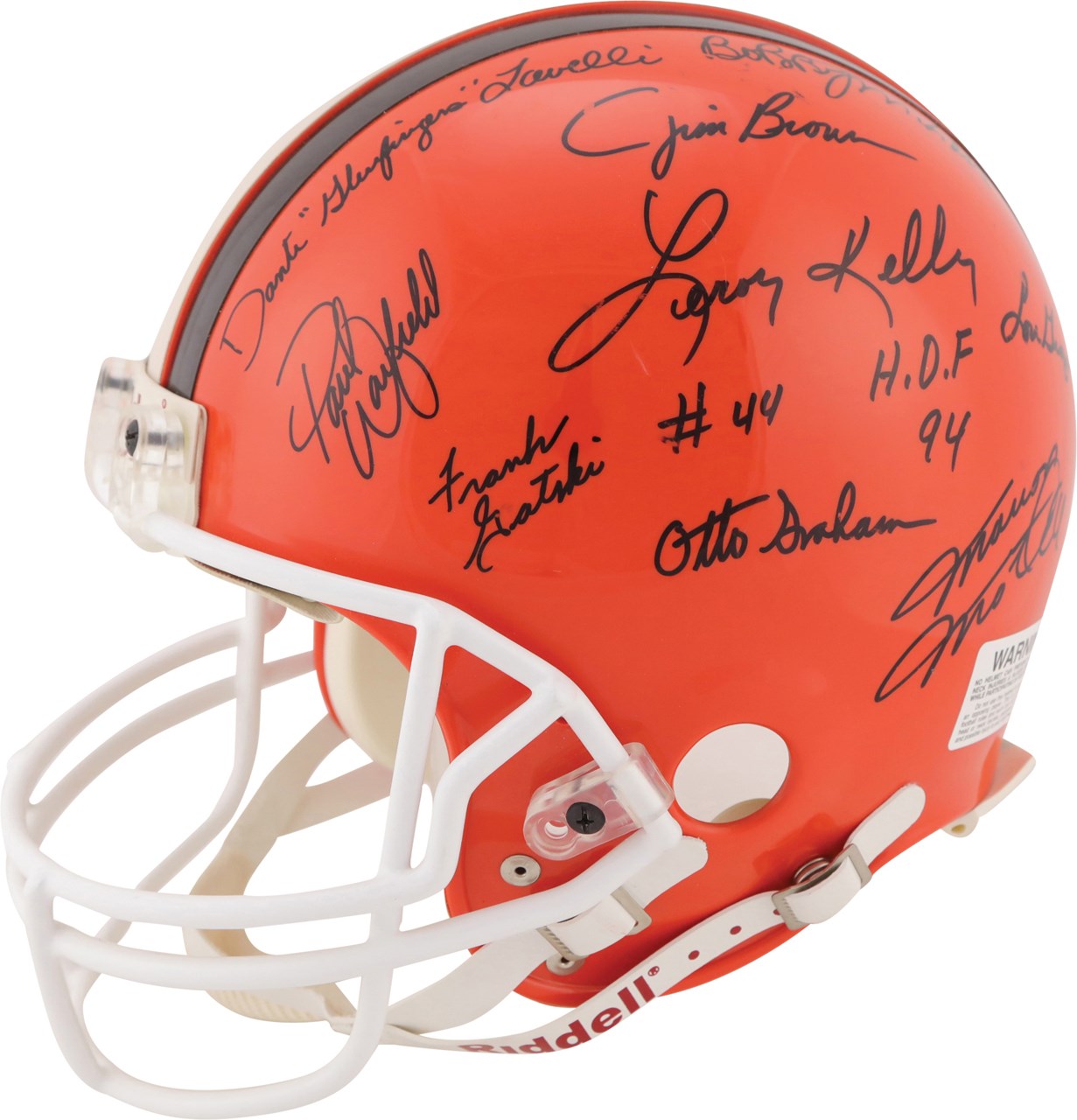 - Cleveland Browns All Time Greats Signed Full Size Helmet w/Graham and Brown