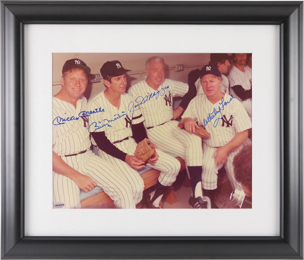 - Mickey Mantle, Joe DiMaggio, Billy Martin, & Yogi Berra Signed Photograph
