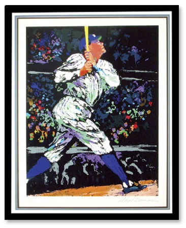 Babe Ruth - Babe Ruth Leroy Nieman Signed Print (28x34”)