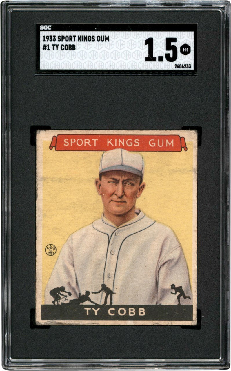 - 1933 Goudey Sport Kings #1 Ty Cobb SGC FR 1.5