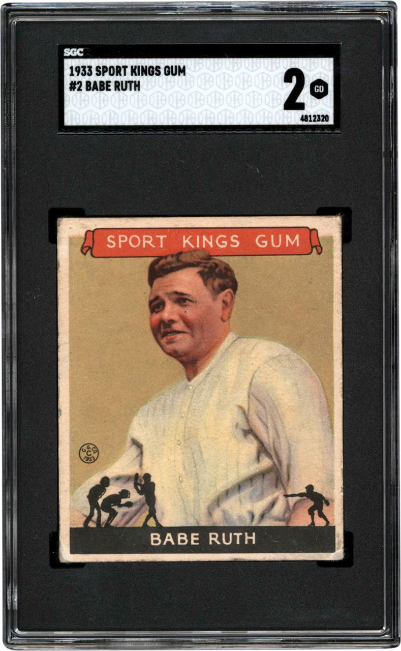 - 1933 Goudey Sport Kings #2 Babe Ruth SGC GD 2