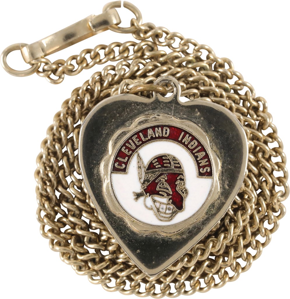 - Rare 1940s Cleveland Indians Necklace