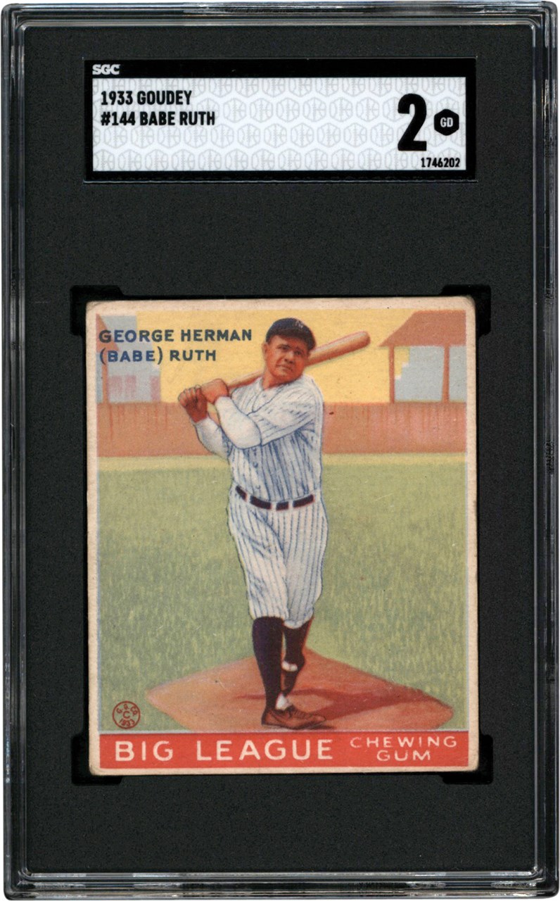 - 1933 Goudey #144 Babe Ruth SGC GD 2