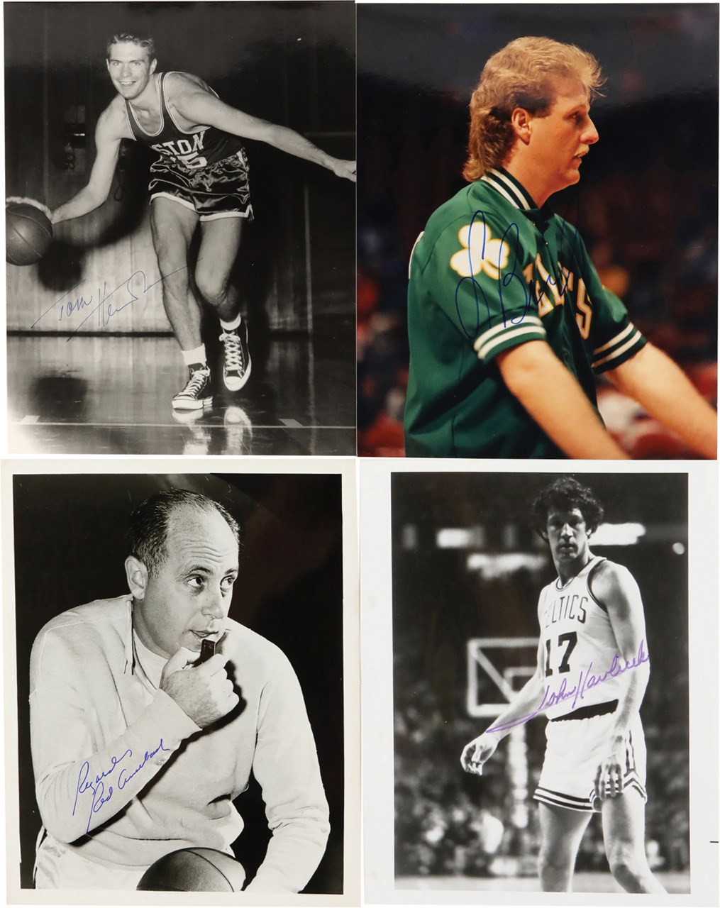 - Boston Celtics Superstars Signed Photograph Collection (30) w/Bird, Auerbach, Havlicek, and Heinsohn