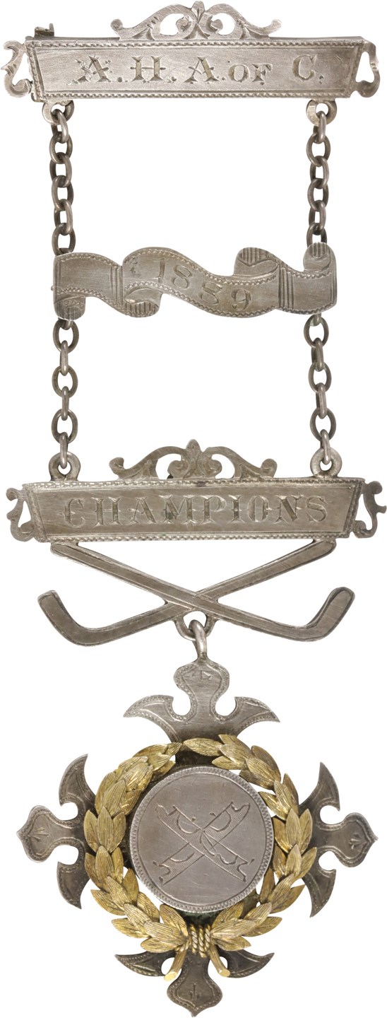 - 1889 Amateur Hockey Association of Canada Challenge League Championship Medal awarded to the Montreal Hockey Club