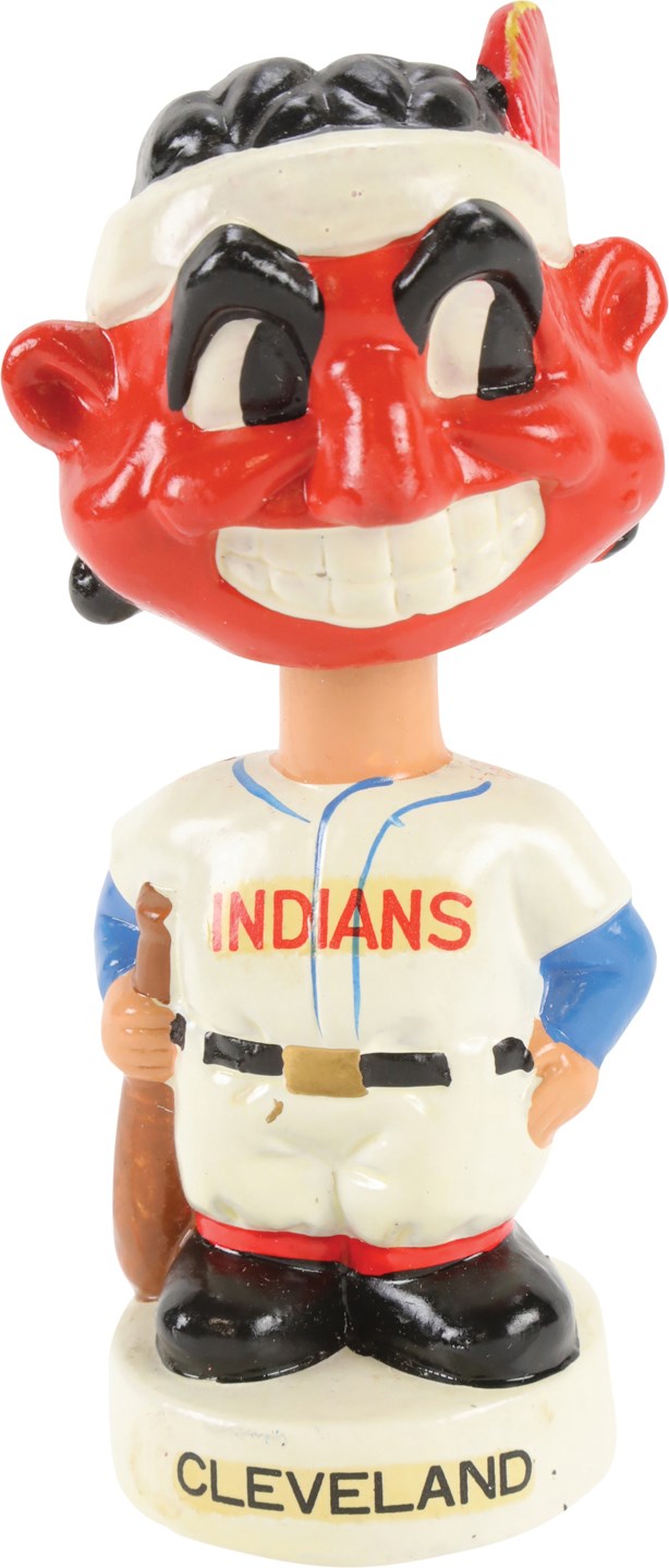 - High Grade 1961-1962 Cleveland Indians Mini Mascot Bobble Head Doll