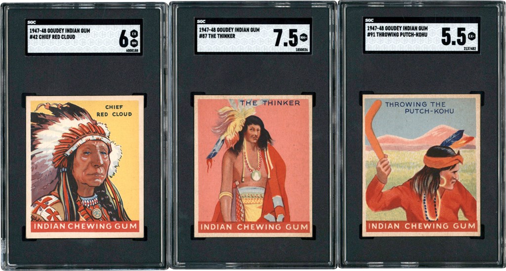 - 1933-1947 R773 Indian Gum Card Collection (35) w/SGC