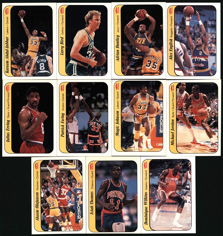 - 986-1987 Fleer Basketball Sticker Complete Set (11)