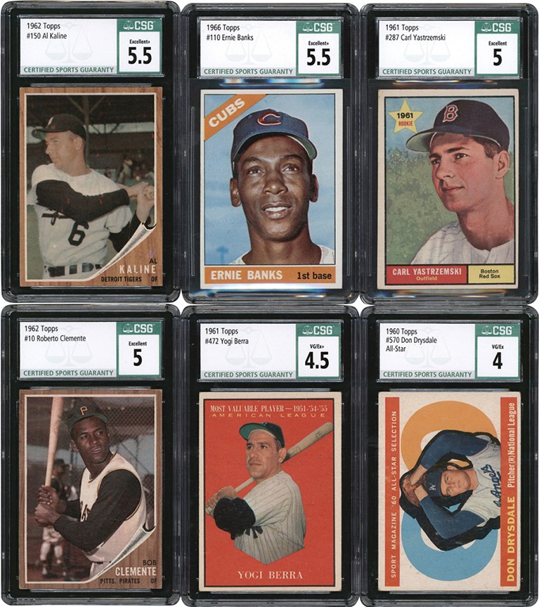 - 1959-1966 Topps Hall of Fame Collection (12) w/Mantle & Clemente