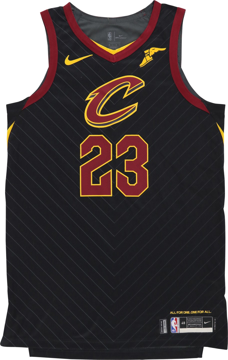 - 2017-18 LeBron James Cleveland Cavaliers "Statement" Game Issued Jersey
