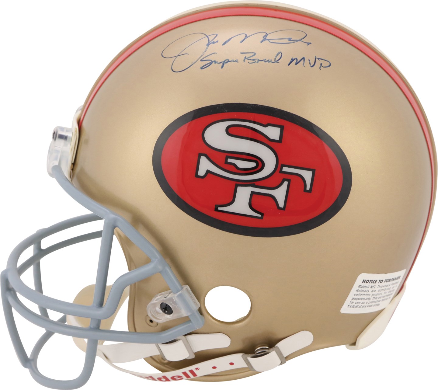 - Joe Montana "Super Bowl MVP" Signed Full Size Helmet