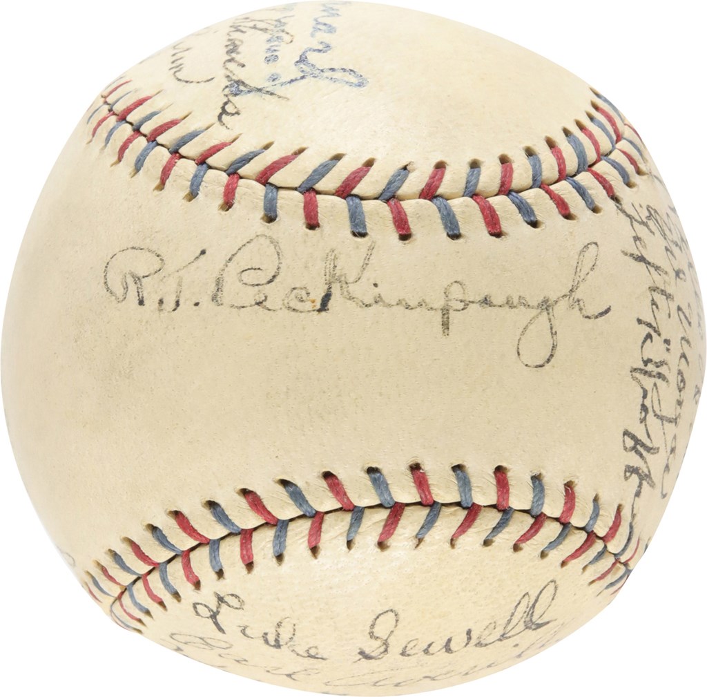 - High-Grade 1929 Cleveland Indians Team Signed Baseball
