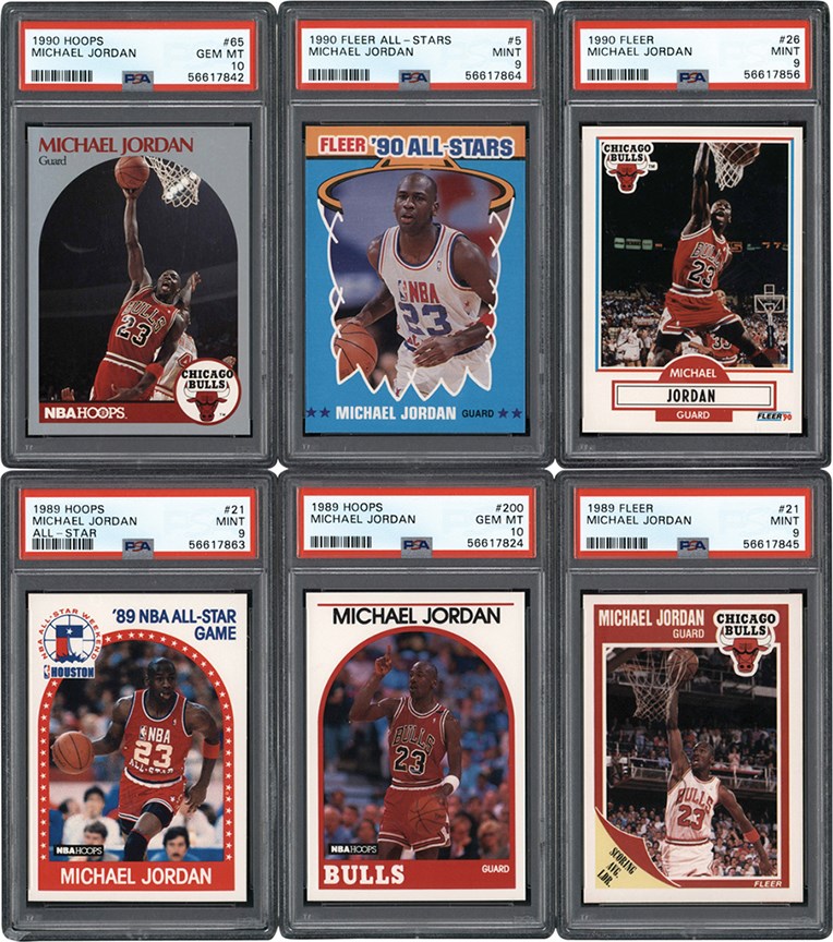 989-1991 Fleer, Hoops & More Michael Jordan All PSA Collection (45) W/ Gem Mint 10's