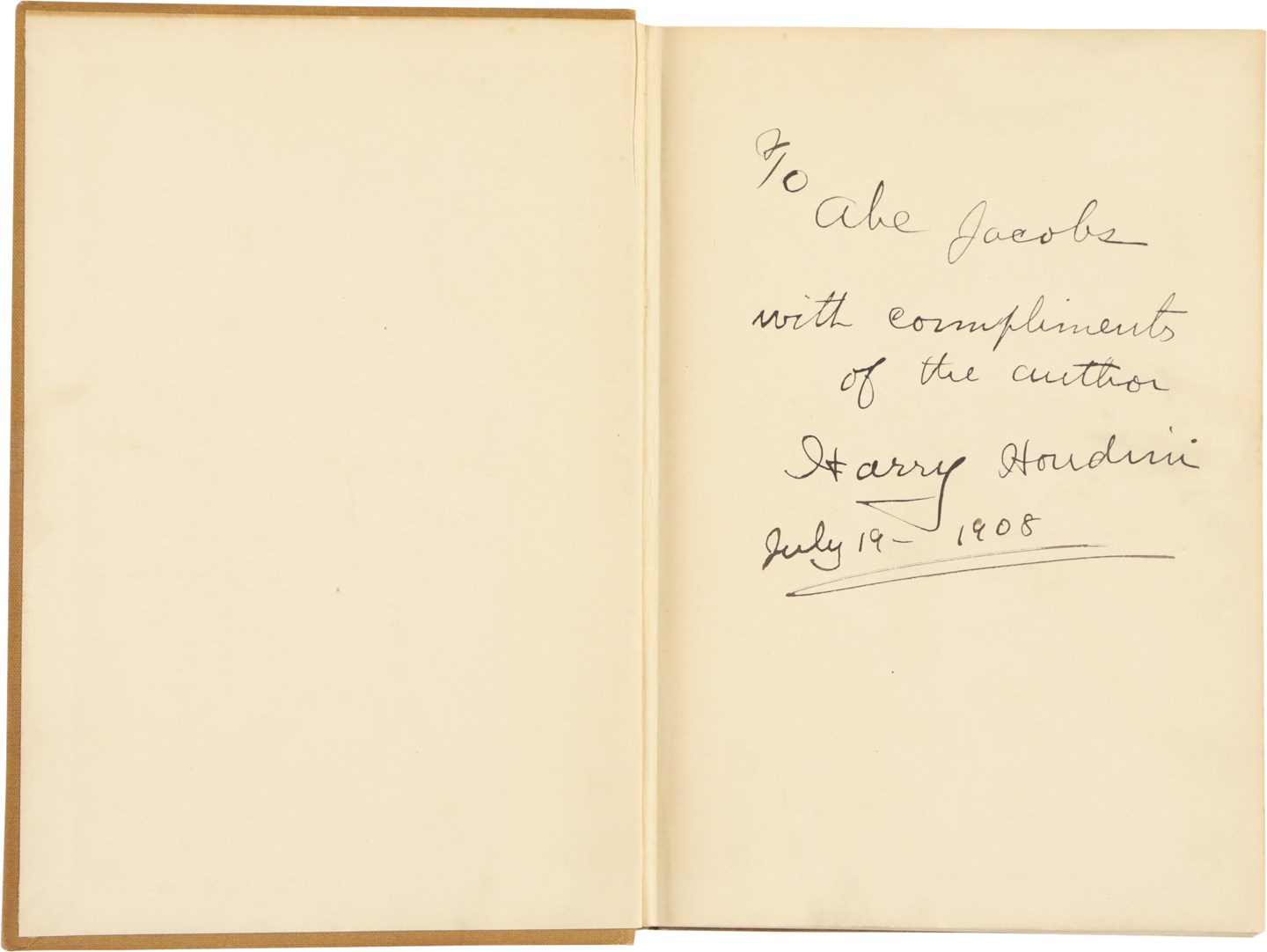 - 1908 "The Unmasking of Robert-Houdin" Signed by Harry Houdini (PSA)