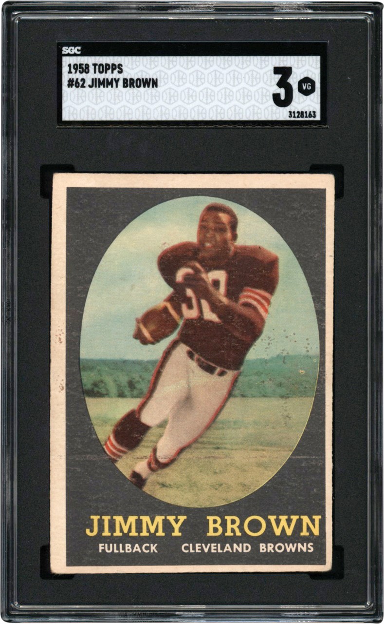 - 1957-1960 Topps Football Collection (525+) w/SGC Jim Brown Rookie Card