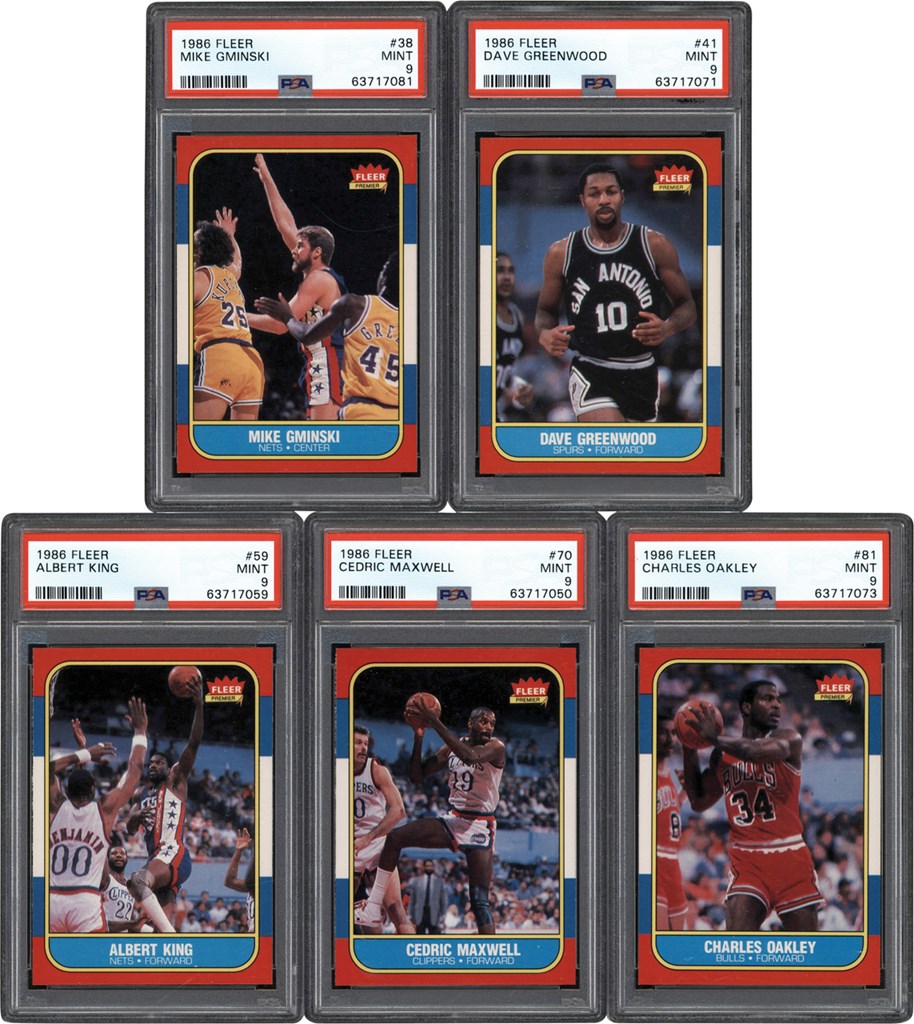 Modern Sports Cards - 1986-1987 Fleer Basketball Near Complete Set (131/132) W/ PSA