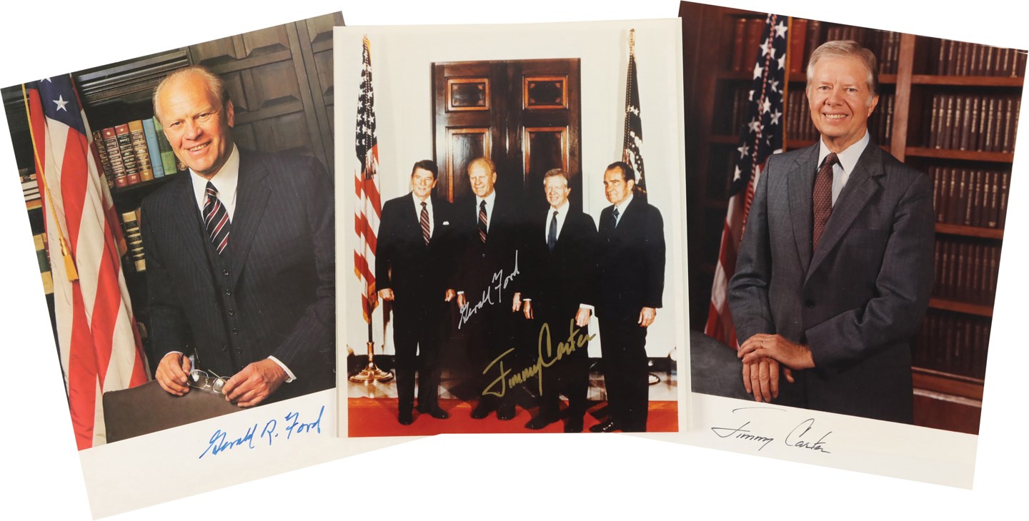 - Gerald Ford & Jimmy Carter Signed Photograph Collection (5)