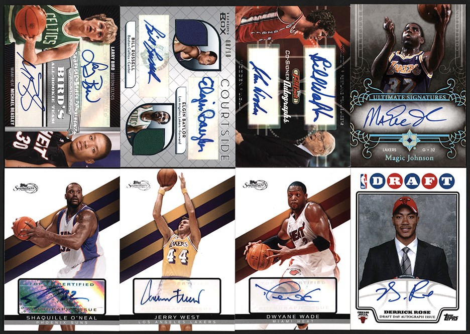 - 006-2009 NBA HOFers & Stars Modern Insert Autograph Collection (8)